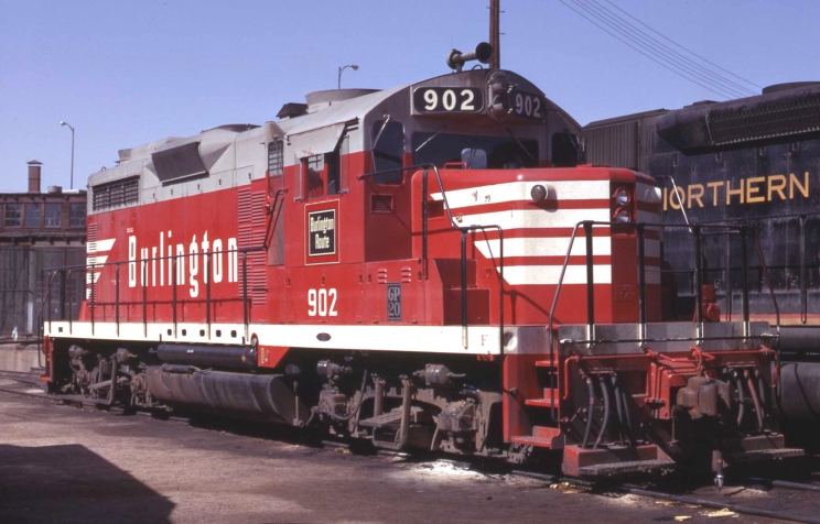 CB&Q 902 in Denver, CO, October 1970.  Photo by Hol Wagner.